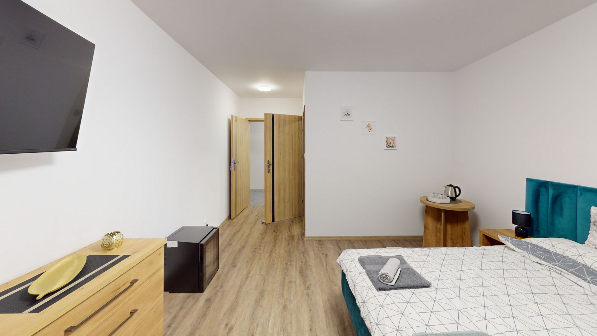 Sypialnia w apartamencie 4-osobowym